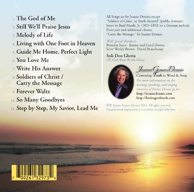 Living with One Foot in Heaven CD back cover