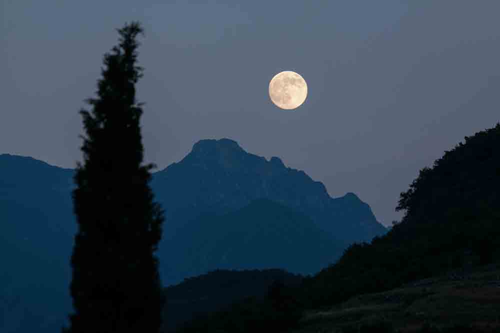 moon over mountain