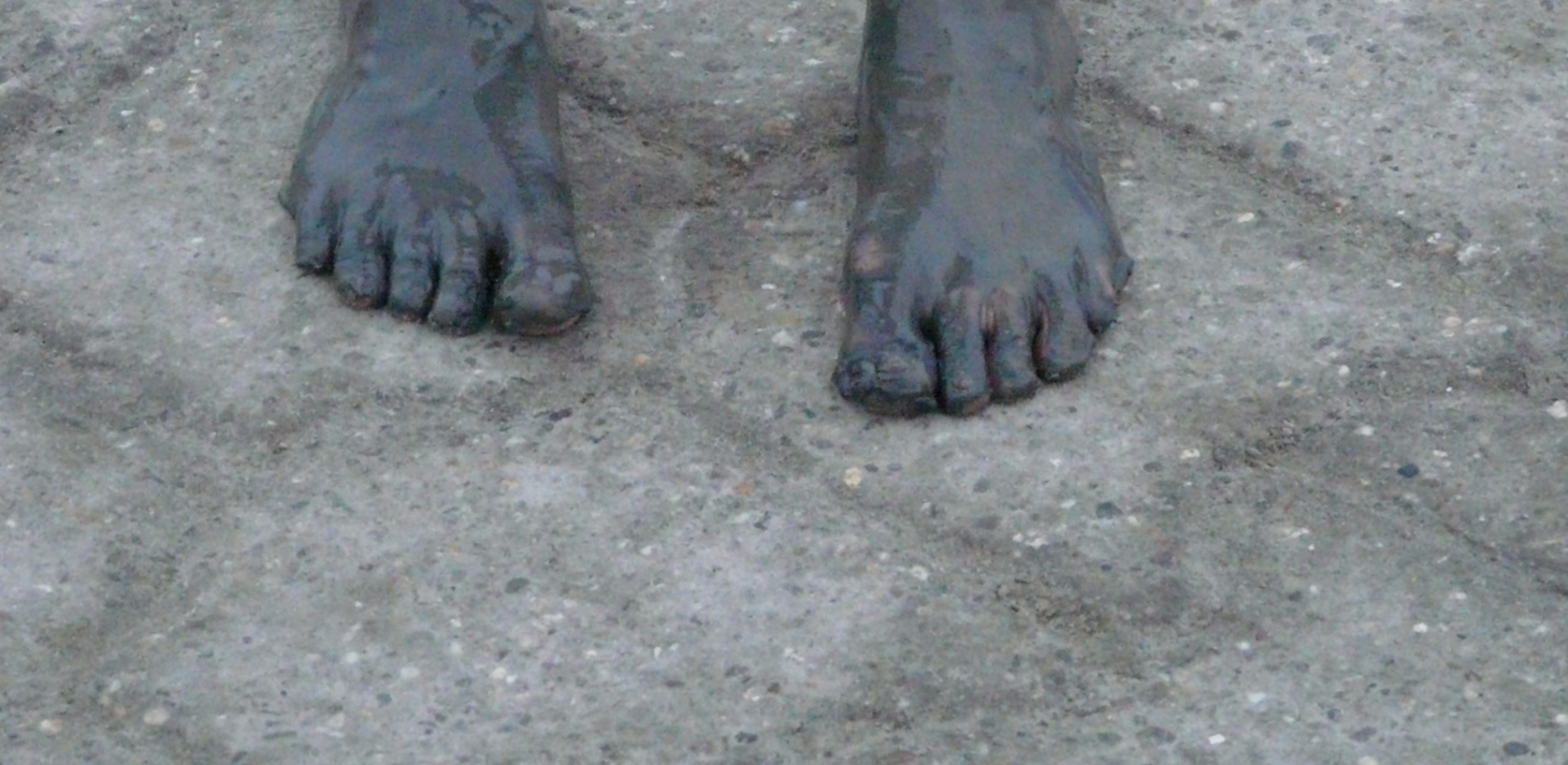 muddy feet
