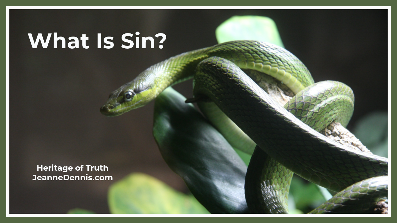What is Sin? Heritage of Truth, JeanneDennis.com