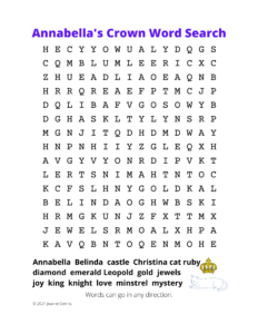 Harder Annabella's Crown Word Search